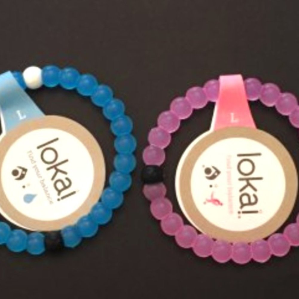BLUE AND PINK LOKAI BRACELET SET